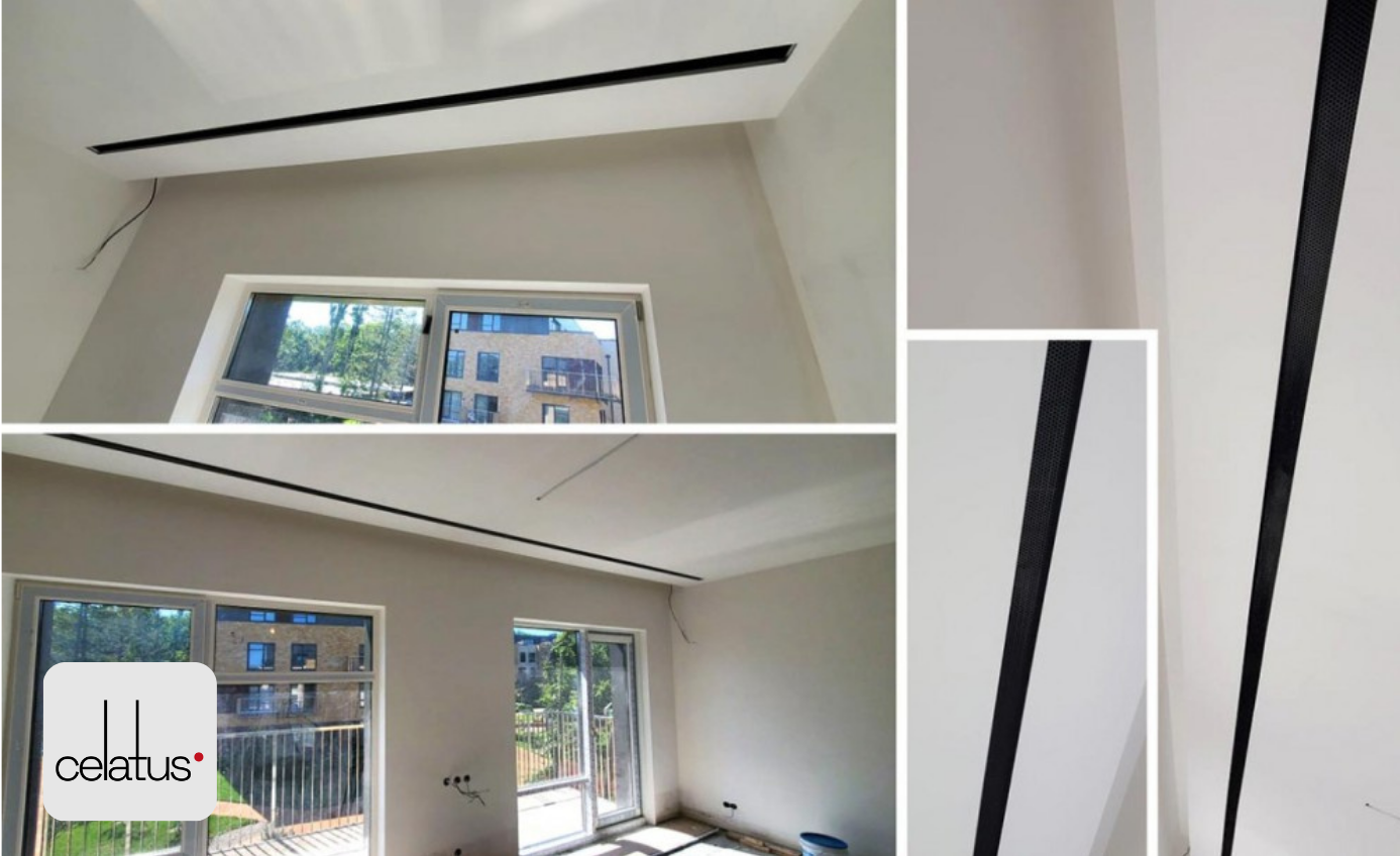 Щелевые вентиляционные решетки для потолков Celatus – скрытая вентиляция для квартир и коммерческих помещений