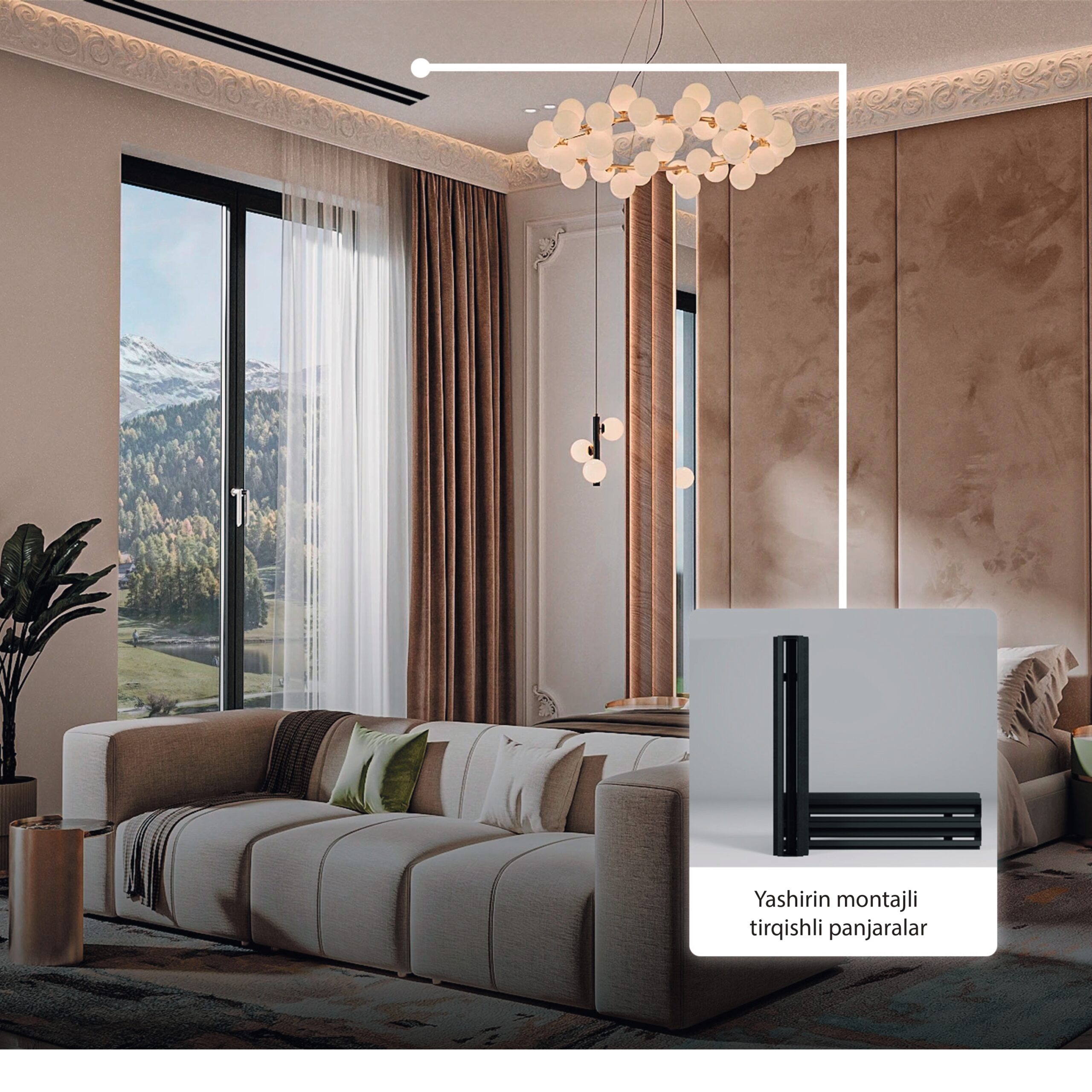 Celatus shiftlar uchun tirqishli ventilyatsiya panjaralari – kvartiralar va tijorat binolari uchun yashirin ventilyatsiya