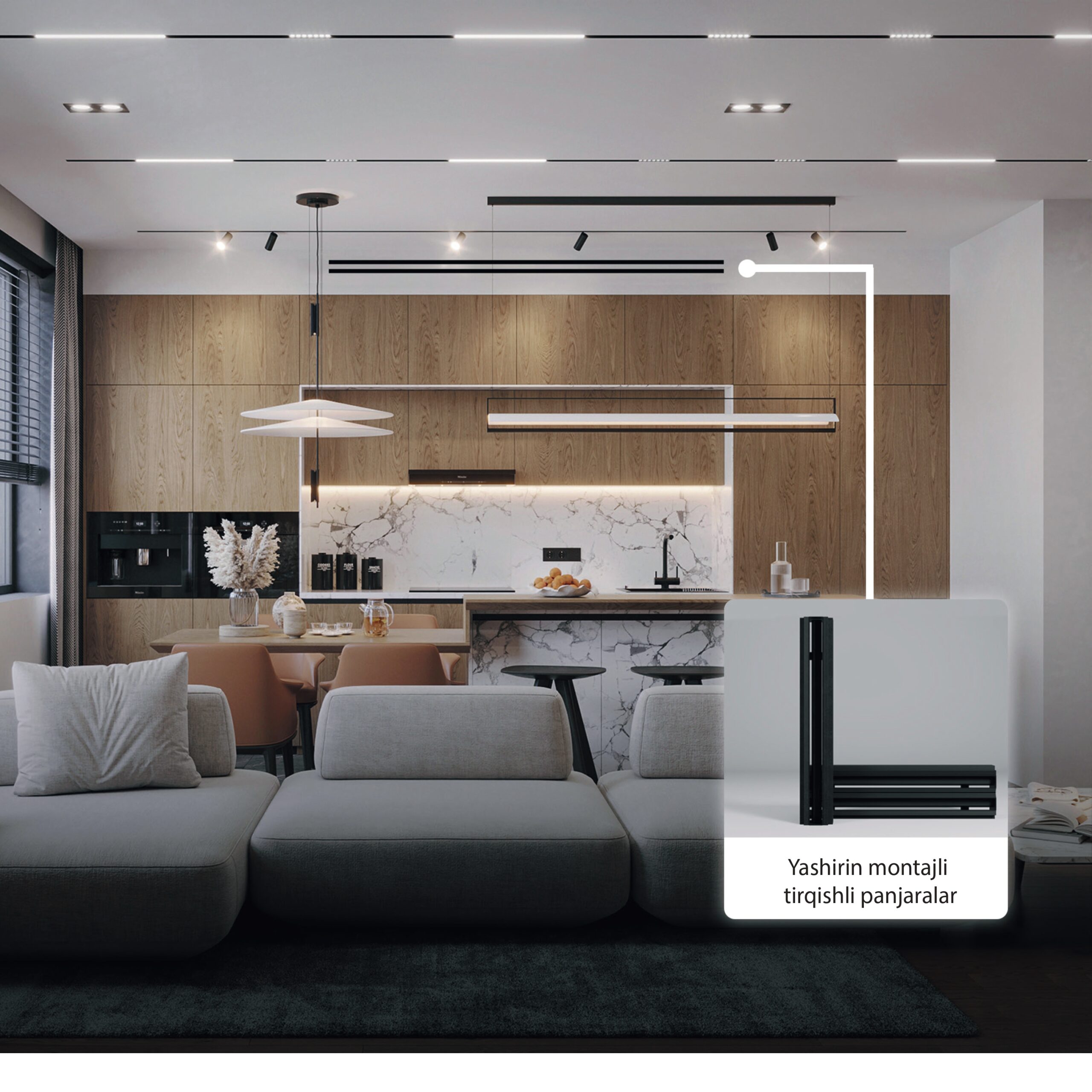 Celatus shiftlar uchun tirqishli ventilyatsiya panjaralari – kvartiralar va tijorat binolari uchun yashirin ventilyatsiya