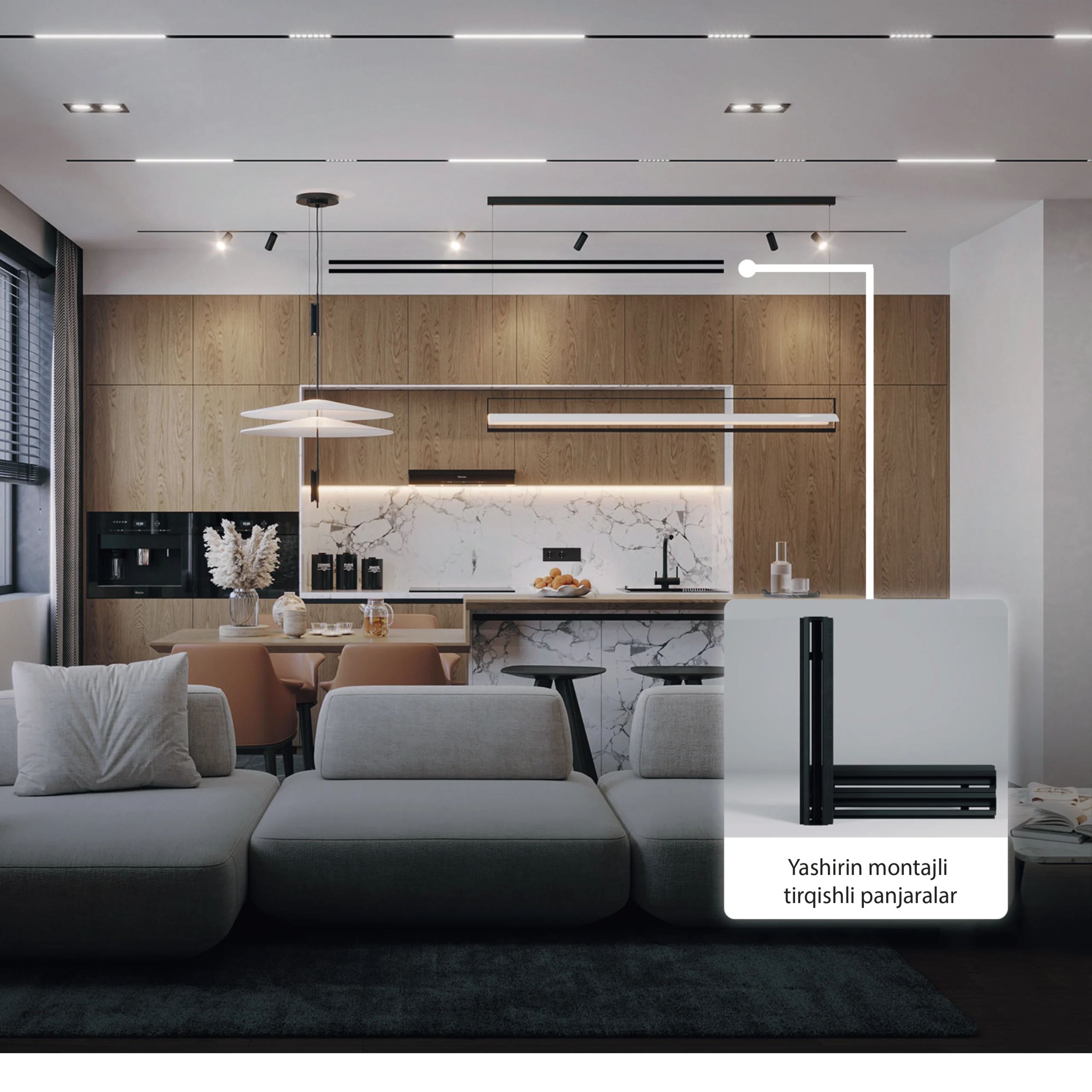 Celatus shiftlar uchun tirqishli ventilyatsiya panjaralari – kvartiralar va tijorat binolari uchun yashirin ventilyatsiya